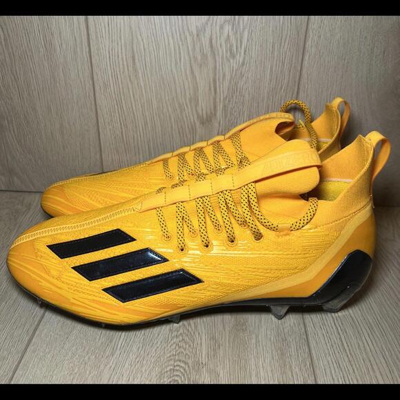 Adidas ADIZERO Mens Sz 15 PRIMEKNIT Football Cleats Collegiate Gold/Black HP8747 - Picture 4 of 7